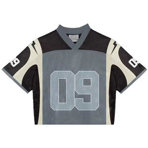 Maillot de football en mesh performant, col en V, manches courtes, léger, pour entraînement, maillot de football en mesh élite, col en V - Product Image 1