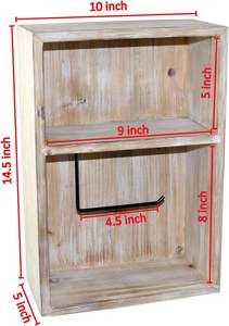 Wall Mount Toilet Paper Holder Decorative Tissue Paper Roll Dispenser Floating <b>Shelf</b> Recessed Cubby Box <b>Bracket</b> Cabinet - Product Image 5