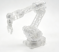 Structure en treillis légère en résine transparente pour assemblage robotique imprimé en 3D, composant industriel de haute précision, résistant à 85°C