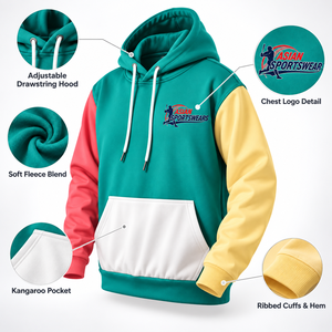 Breathable 100% Cotton Winter <b>Lightweight</b> Fleece <b>Hoodies</b> for Men with Pocket Solid Color Reasonable Price Made in Pakistan - Product Image 5