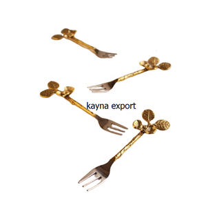 Fantaisie Décoratif En Acier Inoxydable En Laiton En Métal Poignée Fourchette Couverts Ensemble Utiliser Restaurant Ustensiles De Cuisine pour Salle À Manger Ensemble de Poignée De Luxe - Product Image 1