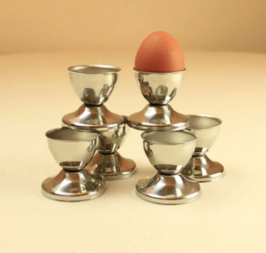 Proveedor al por mayor de acero inoxidable, huevera de plata pulida, soporte de diseño de cáscara de huevo, artículo de decoración de mesa de cena - Product Image 3