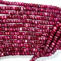 Perles Rondelles Facettées en Pierre de Lune Rouge Mystique de Haute Qualité, Taille 4-10mm, avec Plus de 50 Ans d'Expérience pour la Fabrication de Bijoux