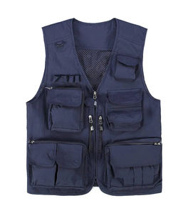 Oem Hombres Sin Mangas Lona Cargo Chaleco Top Transpirable Secado Rápido Multi-Bolsillo Utilidad Invierno Trabajo High Street Style - Product Image 1