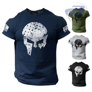 Camiseta para Hombre Warrior for Skull, Camiseta de Anime para Hombre, Diseño Táctico de Moda Urbana, Camiseta de Tela de Forro Polar - Product Image 1