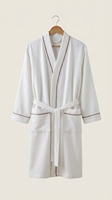 Peignoir en coton tissé jacquard brodé pour adultes OEM ODM - Personnalisé, écologique, durable, confortable, lavable, pour usage domestique