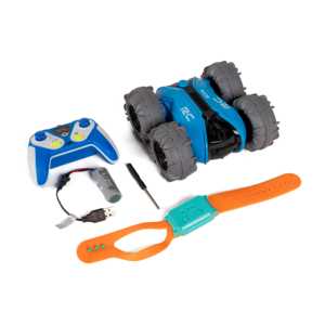 Coche de Acrobacias RC Aquabot de Doble Modo, Control por Reloj a Largo Alcance, Resistente al Agua, con Luces, Fácil de Montar, para Uso en Tierra y Agua - Product Image 6