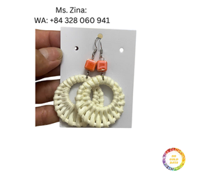 Pendientes de ratán de estilo moderno, aspecto Vintage para eventos especiales y celebraciones, hechos en Vietnam - Product Image 6