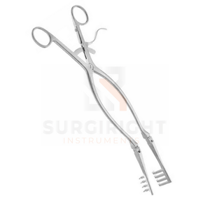 Rétracteur à retenue automatique Beckmann réutilisable en acier inoxydable 7x7 tranchant S/M/L dimensionné par Surgiright Instruments - Product Image 2