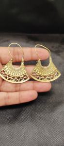 Pendientes de Estilo Vintage Chapados en Oro con Forma de Latón para Bodas, Joyería Fina para Mujer - Product Image 3