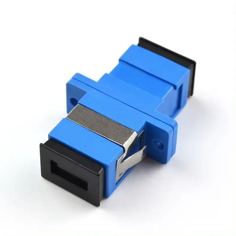 Adaptador acoplador de conector de fibra óptica Upc Apc Sc a Sc Lc dúplex simple verde azul superventas