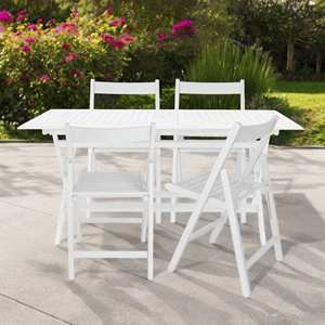 WELL HOME FURNITURE & DECORATION Set di 4 sedie BAS in legno di faggio con finitura bianca - Product Image 3