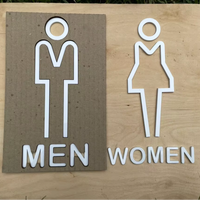 Panneau de porte de toilette de toilette moderne personnalisé dames et hommes signe de salle de bain pour bureau à domicile boutique Restaurant café salon d'affaires signe