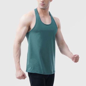 Camisetas sin mangas de gimnasio de calidad premium para hombre, estilos de fitness personalizados en algodón, venta al por mayor, tallas de color personalizadas, camisetas sin mangas para correr de verano - Product Image 5