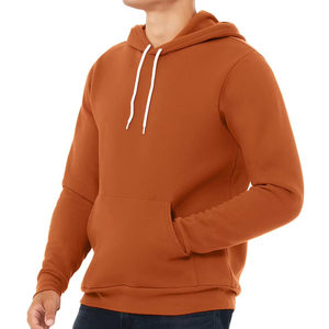 Sudadera con Capucha de Forro Polar para Hombre, con Bolsillo, Corte Holgado, Tinte Liso, Resistente al Viento, Ecológica, Tejido de 300g, Servicio OEM - Product Image 1