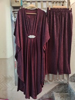 Setelan Kaftan Wol Berkilau Ukuran Bebas dengan Celana Panjang untuk Festival, Kurti Wanita, Pakaian India Pakistan Grosir, Panjang Sedang