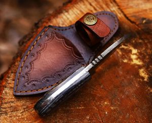 Couteaux de chasse Damas faits à la main, lame fixe Full Tang de haute qualité, personnalisable, fourniture en gros OEM - Product Image 3