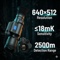Monocular Térmico de Visión Nocturna 640x512, Largo Alcance 2500m LRF, Sytong FM06-50LRF, Infrarrojo Digital 50Hz para Caza
