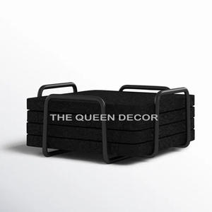 Atractivo diseño hecho a mano mármol Metal Coaters primera calidad forma redonda Metal borde sólido mármol Mesa Decoración - Product Image 6