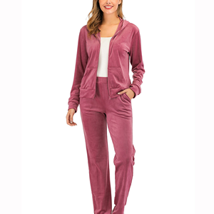 Survêtement en velours de grande taille pour femmes élégantes, haut court à demi-manches à la mode avec bas fuselés pour une mode quotidienne élégante - Product Image 4