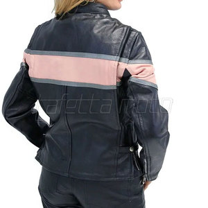 Chaqueta de Cuero para Motocicleta Hecha a Medida, Chaqueta de Cuero para Motocicleta para Mujer para Uso en Exteriores, MOQ Bajo - Product Image 5