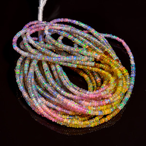 Ethiopian Opal Round <b>Beads</b>, Welo Fire Opal Gemstone <b>Beads</b>, Opal <b>Beads</b>, Multi Fire Opal <b>Beads</b>, Opal Gemstone For Jewelry Making - Product Image 2