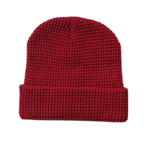 หมวกวาฟเฟิลถักสำหรับผู้ชายหมวกบีนนี่มีโครงถักลาย3D สำหรับฤดูหนาว - Product Image 4