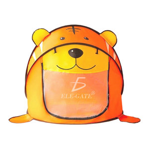 Maisonnette pliable en PVC pour enfants, thème jungle, avec structure en bois pour les aventures en jardin - Product Image 2