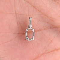 Hochwertige Massiv 925 Sterling Silber Umweltfreundliche Vergoldete 8x6mm Geometrische Form Zierliche Anpassbare Schmuckkomponenten