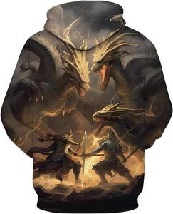 Sudadera con Capucha de Invierno con Estampado Animal Atrevido, Diseñada para Brindar Comodidad, 100% Algodón Felpa, Corte Regular, Estampado Llamativo, Secado Rápido, Uso Diario Informal - Product Image 2