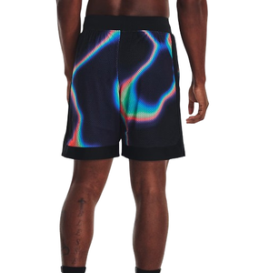 กางเกงบาสเก็ตบอลชายคุณภาพดีเยี่ยม แบบสองชั้น พิมพ์ลายทั้งตัว ดีไซน์ลำลองสำหรับฤดูร้อน ผ้าตาข่ายแบบซับลิเมชั่น - Product Image 4