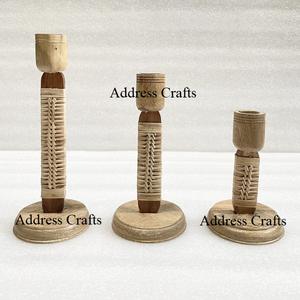 Creative Design Natural Wood Candle Stand Home Decoration Nordic Style Indian Handmade Candle Holder for Decor at Best Price - Product Image 6