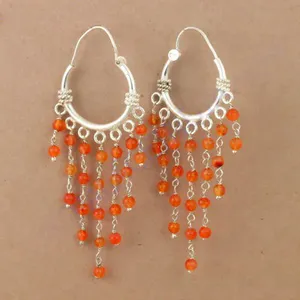 Boucles d'oreilles pendantes en argent 925 plaqué or pour femmes, style bohème vintage, à porter au quotidien - Product Image 2