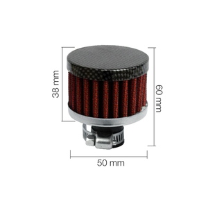กรองทรงกรวยขนาดเล็ก ผ้าฝ้ายสีแดง คาร์บอนชนิดที่ 1 - Product Image 1