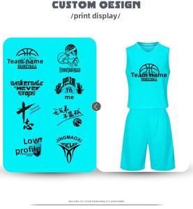 Nouvel ensemble d'uniformes de basket-ball de couleur unie, veste d'entraînement pour hommes, imprimable, vêtements de compétition pour adultes et enfants - Product Image 4