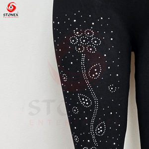 Women's High Waist Western Style <b>Rhinestone</b> Stretchy <b>Legging</b> Daily Use Fancy With Pockets With Quick Dry Feature - Product Image 5