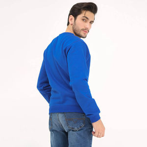 Conception de broderie de haute qualité col rond à manches longues pull régulier décontracté pull en tricot pour hommes dernière conception meilleure qualité - Product Image 2