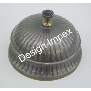 ระฆังโต๊ะทองเหลืองสไตล์ amerian ระฆังตั้งโต๊ะประดับโต๊ะทำจากนิกเกิลขัดเงางานฝีมือโลหะใช้ในสำนักงานสำนักงาน - Product Image 4