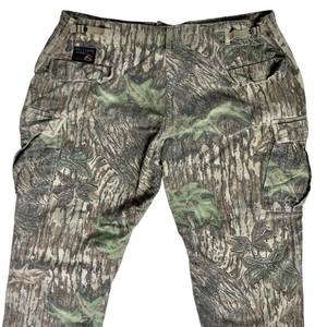 กางเกงล่าสัตว์ผ้าฝ้าย100% ลำลองสำหรับผู้ชาย, กางเกงผ้าคอตตอนน้ำหนักเบาฟอกสีเข้มทรงตรงเอวสูงสไตล์หน้าเรียบปานกลาง - Product Image 2