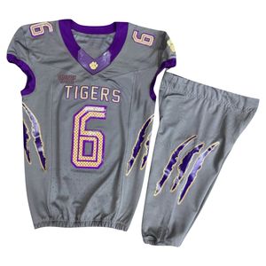 Uniforme de football américain en sergé brillant, uniformes de football américain brodés en sergé personnalisés - Product Image 6