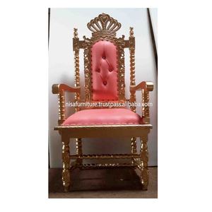 เก้าอี้ทานข้าวไม้แกะสลักทรงโบราณสไตล์โมเดิร์น  ตกแต่งด้วยผ้าหุ้มแบบ Tufted  เฟอร์นิเจอร์สำหรับห้องนั่งเล่น - Product Image 2