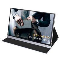 15,6 Zoll 1080P Einzelbildschirm Tragbarer IPS-Bildschirm Monitor Faltbares Design LED-Hintergrundbeleuchtung Typ-C Anschlüsse Business