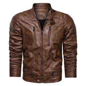 Chaqueta de cuero real para hombre Vintage Slim Fit motocicleta prendas de vestir exteriores fabricante - Product Image 2