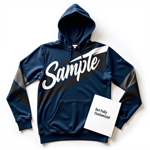 Sudadera con Capucha Sublimada de Invierno para Hombre, Sudadera Holgada de Forro Polar, Duradera, Personalizada, Estilo Urbano, Ecológica, Transpirable, de Poliéster/Algodón - Product Image 1