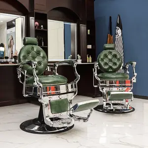 Conjunto de cadeiras de barbeiro retrô marrom, equipamento moderno para salão de cabeleireiro infantil, cadeira de barbeiro chinesa, equipamento para meninos LF9