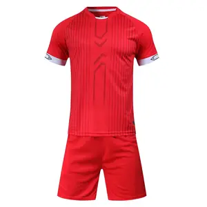 하나의 단색 편안한 좋은 판매 OEM 서비스 최신 디자인 남자 축구 유니폼 세트 abdulla 무술