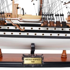 Amerigo Vespucci modelo barco pintado medio productos de artesanía artes y artesanías productos de madera para decoración del hogar artículos de regalo - Product Image 5