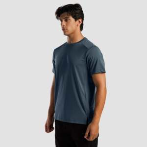 เสื้อยืดสีเทาเข้มแบบสวม ผลิตจากผ้าถักโพลีเอสเตอร์ 100% - Product Image 2