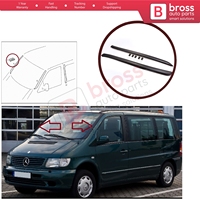 BDP1045-2 Set Klip Penutup Pilar Trim Kaca Depan Kiri Kanan 6386980179 6389840861 untuk Vito W638