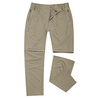 Pantalon court tactique de randonnée pour homme, convertible, respirant, en toile Cordura extensible, taille élastique, poches zippées, multi-poches